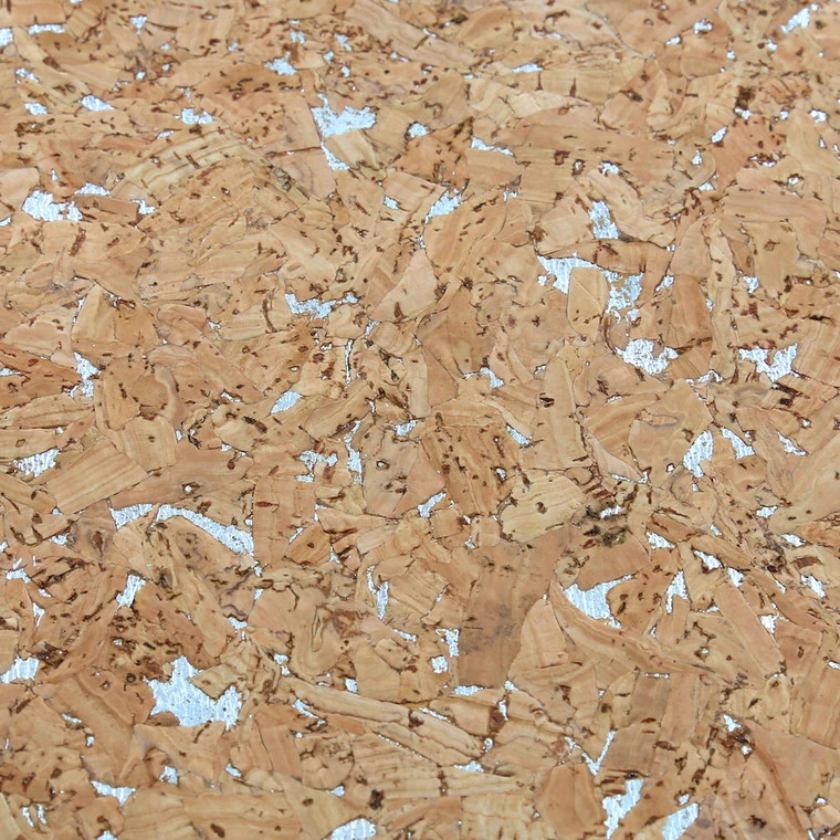 Italian Cork Fabric, Continuous Sheet, Large Chunk Pattern, Natural W/ Silver Flecks 4 Italian Cork Fabric, Continuous Sheet, Large Chunk Pattern, Natural W/ Silver Flecks - Image 2