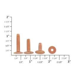 CRB10 #10 Copper Rivets W/ Burrs, Solid Copper (1lb. Bag) -Buckleguy CRB Overhead04 89715.1642538914