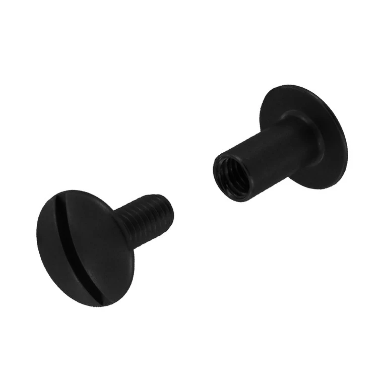 Chicago Screws, Open Hole, Black Matte, Solid Brass-LL (50 Per Bag), Multiple Sizes 4 Chicago Screws, Open Hole, Black Matte, Solid Brass-LL (50 Per Bag), Multiple Sizes - Image 2