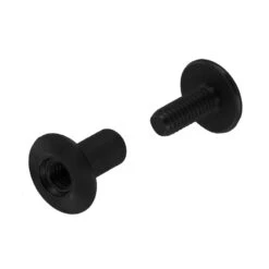 Chicago Screws, Open Hole, Black Matte, Solid Brass-LL (50 Per Bag), Multiple Sizes