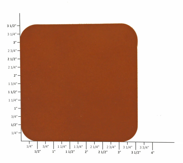 Leather Coasters, Wickett & Craig English Bridle, Square, Chestnut (4pc Set) 5 Leather Coasters, Wickett & Craig English Bridle, Square, Chestnut (4pc Set) - Image 3