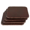 Leather Coasters, Wickett & Craig Traditional Harness, Square, Chocolate (4pc Set) 1 Leather Coasters, Wickett & Craig Traditional Harness, Square, Chocolate (4pc Set) -Buckleguy Chocolate Coasters01 53726.1634821602