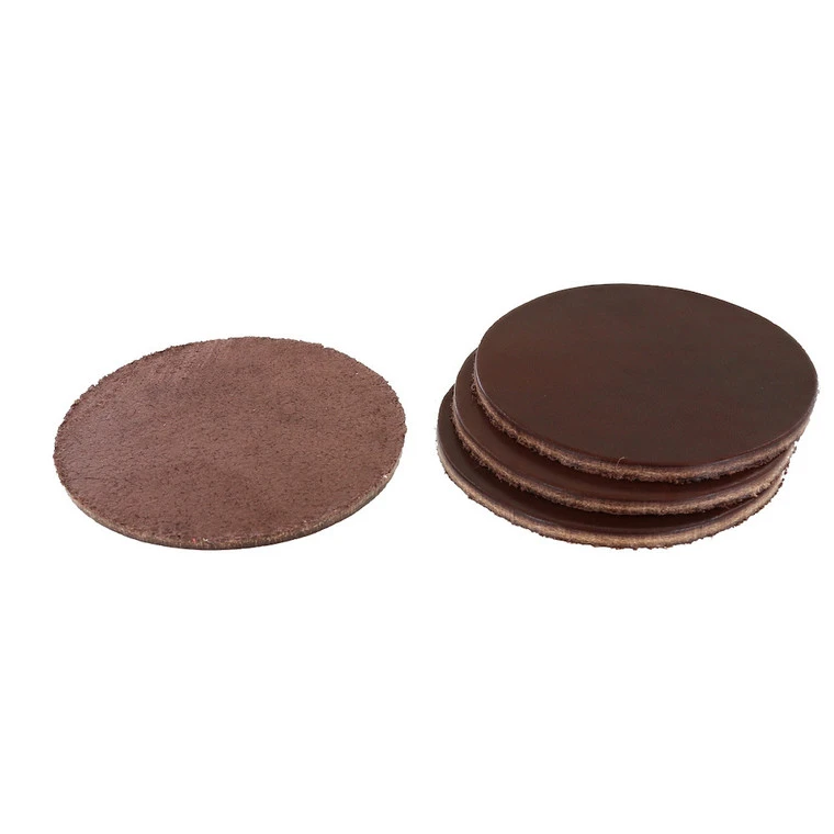 Leather Coasters, Wickett & Craig Traditional Harness, 4" Circle, Chocolate B Grade (250pc Set) 4 Leather Coasters, Wickett & Craig Traditional Harness, 4" Circle, Chocolate B Grade (250pc Set) - Image 2