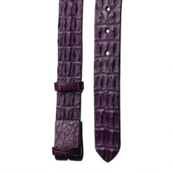 Nile 'Horn Back' Crocodile Leather Belt Strap, African Violet, 48" Long