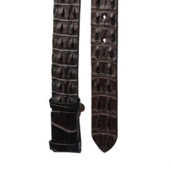 Nile 'Horn Back' Crocodile Leather Belt Strap, Espresso, 48" Long