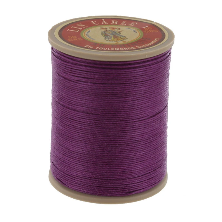 Fil Au Chinois Lin Cable, Waxed Linen Thread, Violet (218) 3 Fil Au Chinois Lin Cable, Waxed Linen Thread, Violet (218)