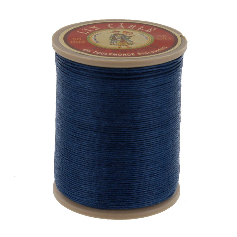 Fil Au Chinois Lin Cable, Waxed Linen Thread, Blue (266) 3 Fil Au Chinois Lin Cable, Waxed Linen Thread, Blue (266)
