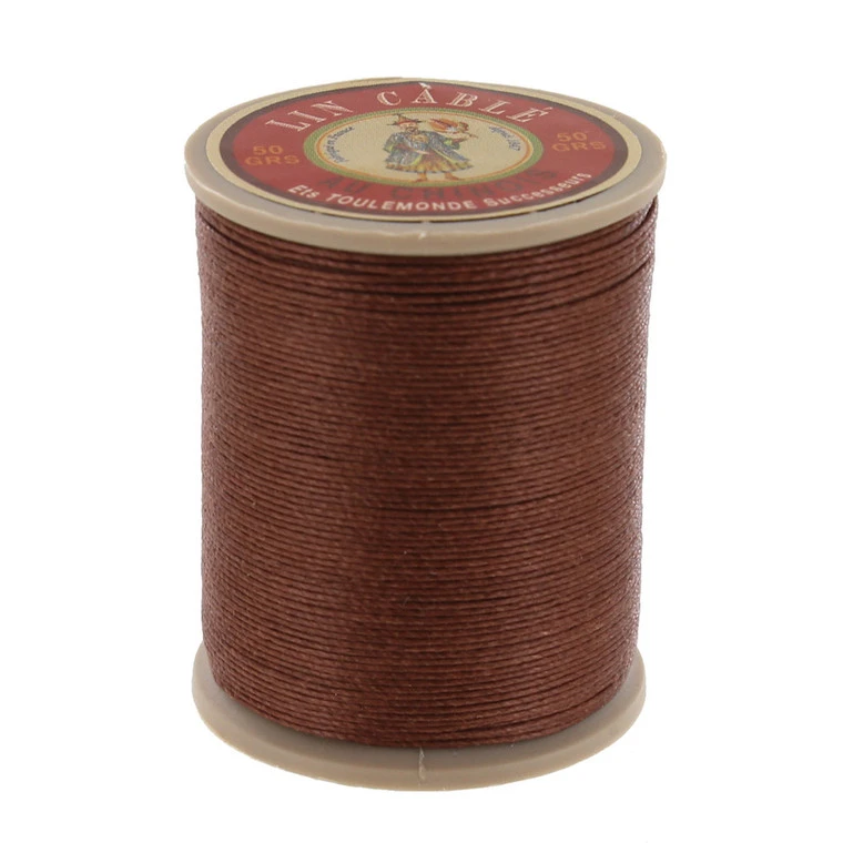 Fil Au Chinois Lin Cable, Waxed Linen Thread, Brown (276) 3 Fil Au Chinois Lin Cable, Waxed Linen Thread, Brown (276)