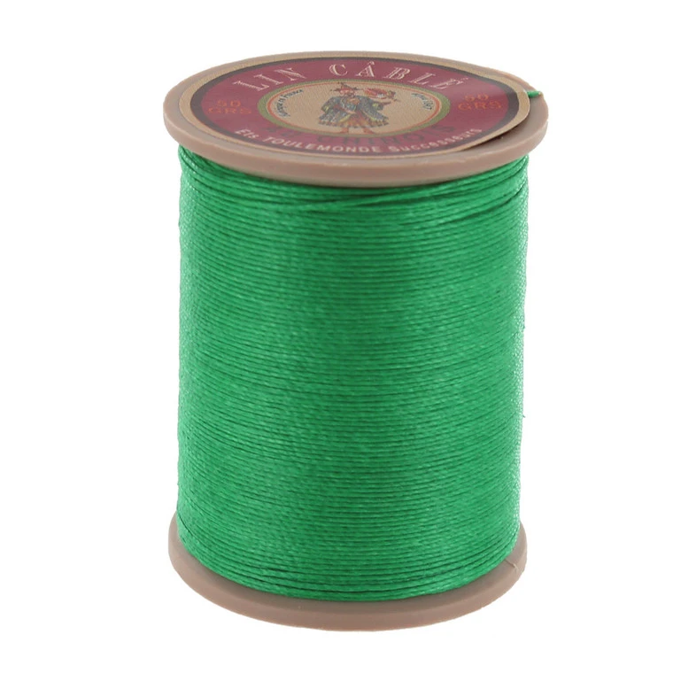 Fil Au Chinois Lin Cable, Waxed Linen Thread, Grass (436) 3 Fil Au Chinois Lin Cable, Waxed Linen Thread, Grass (436)