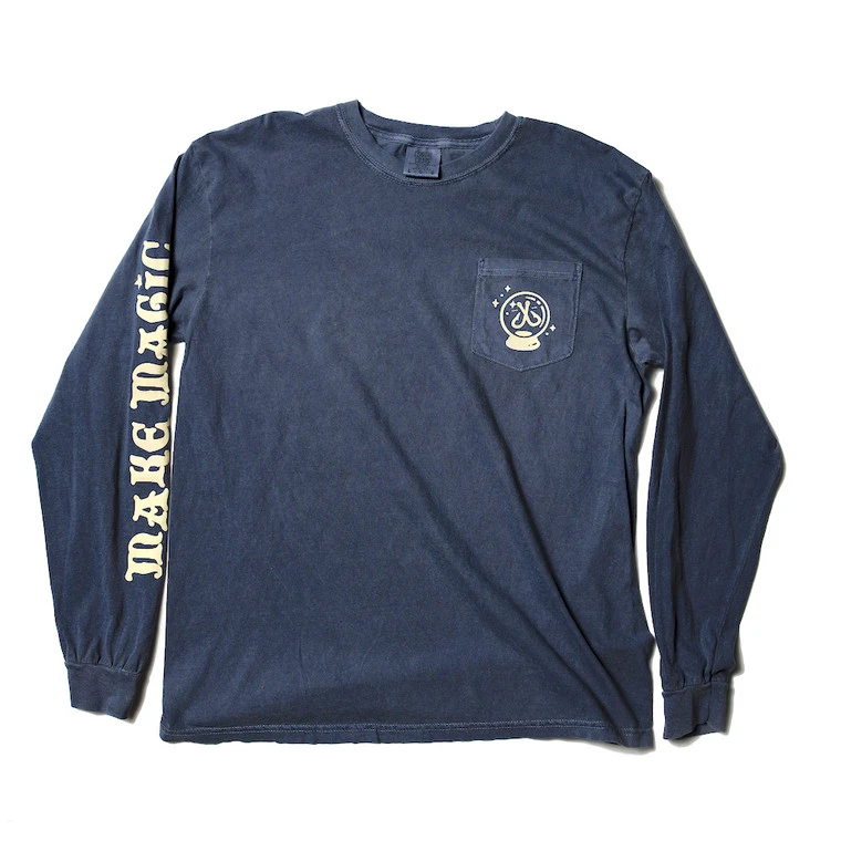 T-Shirt, Corter "Make Magic" Long Sleeve, Denim Gray 4 T-Shirt, Corter "Make Magic" Long Sleeve, Denim Gray - Image 2