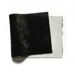 Hair On Hide Leather, Panel, Black