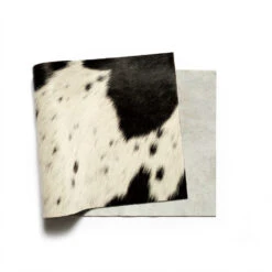 Hair On Hide Leather, Panel, Salt & Pepper Grey/Black