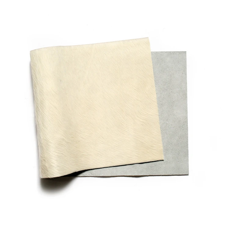 Hair On Hide Leather, Panel, White 2 Hair On Hide Leather, Panel, White