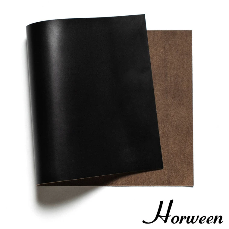 Horween Chromexcel Leather Panel, Black 3 Horween Chromexcel Leather Panel, Black