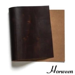 Horween Dublin Leather Panel, Brown Nut