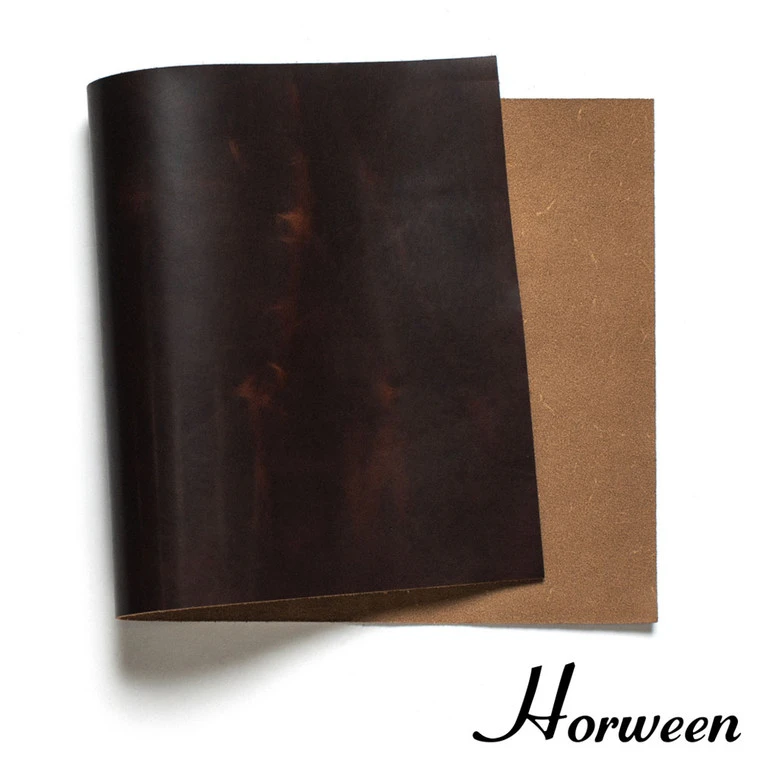 Horween Dublin Leather Panel, Brown Nut 3 Horween Dublin Leather Panel, Brown Nut