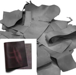 Assorted Horween Leather Scrap, Mixed Weight, 18.5 Lbs
