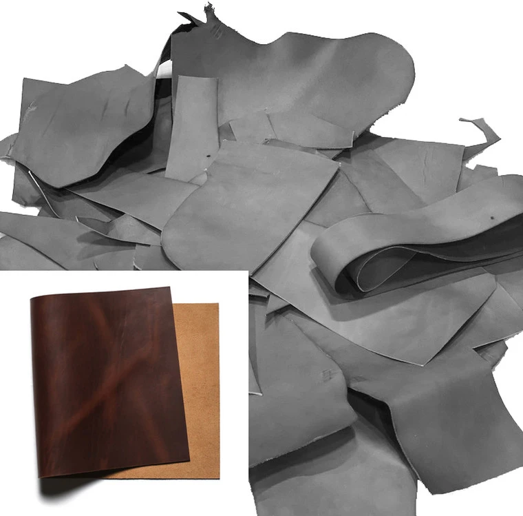 Horween Cavalier Leather Scrap, Carolina Brown, Mixed, Weight 25.5lb 3 Horween Cavalier Leather Scrap, Carolina Brown, Mixed, Weight 25.5lb