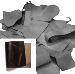 Assorted Horween Leather Scrap, Mixed Weight, 19 Lbs