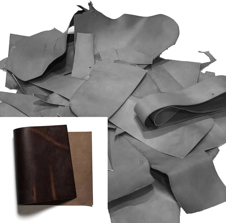 Horween Chromexcel Leather Scrap, Brown, 8-9oz, 16lbs 3 Horween Chromexcel Leather Scrap, Brown, 8-9oz, 16lbs