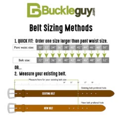 Wickett & Craig Finished Leather Belt, Traditional Harness, Buck Brown -Buckleguy How to measure a belt 60818.1707503295
