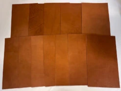 Wickett & Craig English Bridle Leather Panel Pack, 10 Pack, 6.5" X 11", Multiple Options & Weights