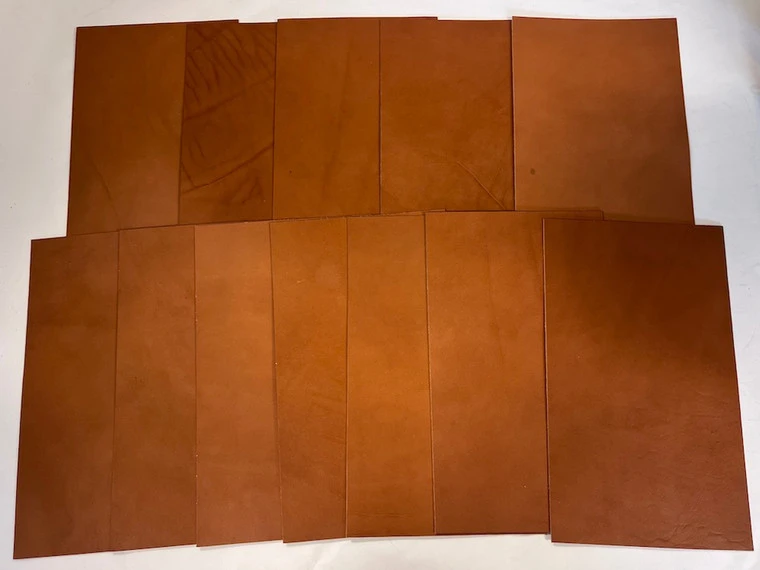 Wickett & Craig English Bridle Leather Panel Pack, 10 Pack, 6.5" X 11", Multiple Options & Weights 3 Wickett & Craig English Bridle Leather Panel Pack, 10 Pack, 6.5" X 11", Multiple Options & Weights