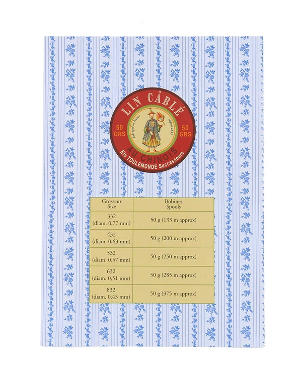 Fil Au Chinois Lin Cable, Waxed Linen Thread, Blue (266) 5 Fil Au Chinois Lin Cable, Waxed Linen Thread, Blue (266) - Image 3