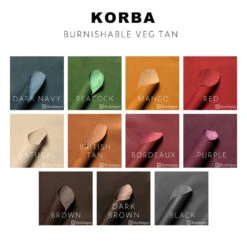 Korba Buffalo Calf, Burnishable Veg Tanned Panels, Brown, 3/3.5oz 10 Korba Buffalo Calf, Burnishable Veg Tanned Panels, Brown, 3/3.5oz -Buckleguy Korba VegTan ColorSwatch 10698.1630375057