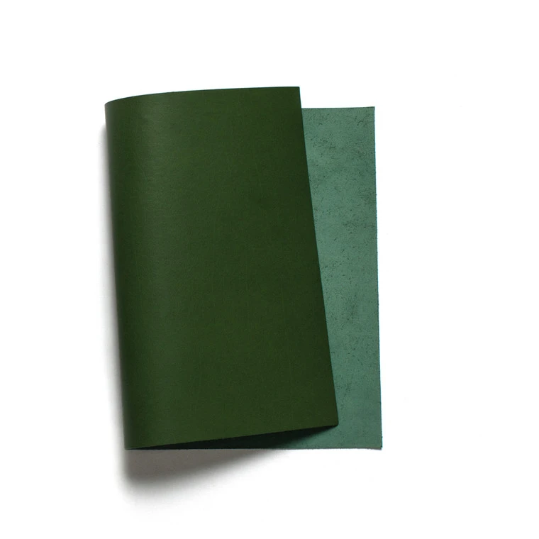 Korba Buffalo Calf, Burnishable Veg Tanned Panels, Peacock Green, 3/3.5oz 3 Korba Buffalo Calf, Burnishable Veg Tanned Panels, Peacock Green, 3/3.5oz