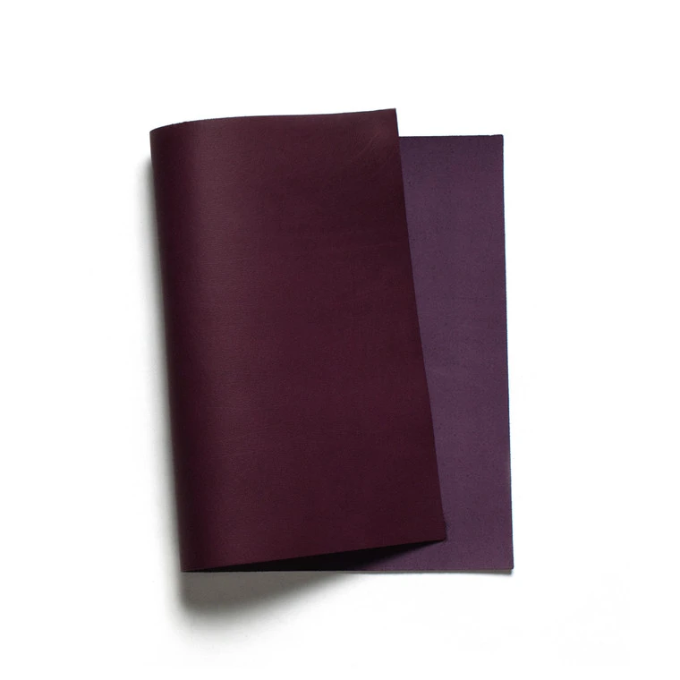 Korba Buffalo Calf, Burnishable Veg Tanned Panels, Purple, 3/3.5oz 3 Korba Buffalo Calf, Burnishable Veg Tanned Panels, Purple, 3/3.5oz