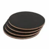 Leather Coasters, Wickett & Craig English Bridle, Circle, Black (4pc Set) 2 Leather Coasters, Wickett & Craig English Bridle, Circle, Black (4pc Set) -Buckleguy LG COC WC EB BL 19688.1496429781