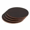 Leather Coasters, Wickett & Craig English Bridle, 4" Circle, Dark Brown (250pc Set) -Buckleguy LG COC WC EB DB 55148 13202.1693236612