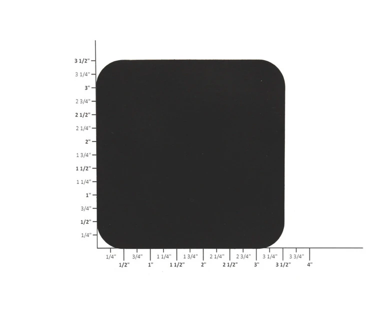 Leather Coasters, Wickett & Craig Traditional Harness, 4" Square, Black (250pc Set) 5 Leather Coasters, Wickett & Craig Traditional Harness, 4" Square, Black (250pc Set) - Image 3