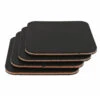Leather Coasters, Wickett & Craig English Bridle, Square, Black (4pc Set) -Buckleguy LG COS WC EB BL 93235.1496427043