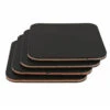 Leather Coasters, Wickett & Craig Traditional Harness, 4" Square, Black (250pc Set) 2 Leather Coasters, Wickett & Craig Traditional Harness, 4" Square, Black (250pc Set) -Buckleguy LG COS WC EB BL 93235 86425.1697128031