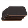 Leather Coasters, Wickett & Craig English Bridle, Square, Dark Brown (4pc Set) -Buckleguy LG COS WC EB DB 67883.1496433065