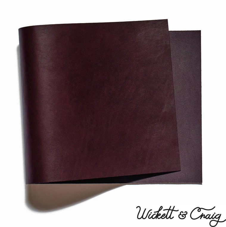 Wickett & Craig English Bridle Leather Panels, Eggplant 3 Wickett & Craig English Bridle Leather Panels, Eggplant