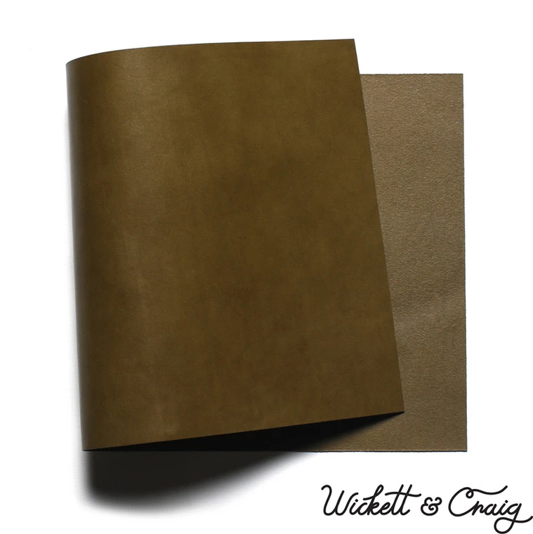 Wickett & Craig English Bridle Leather Panels, Olive 3 Wickett & Craig English Bridle Leather Panels, Olive