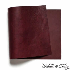 Wickett & Craig 'Milled' Traditional Harness Leather Panels, Burgundy