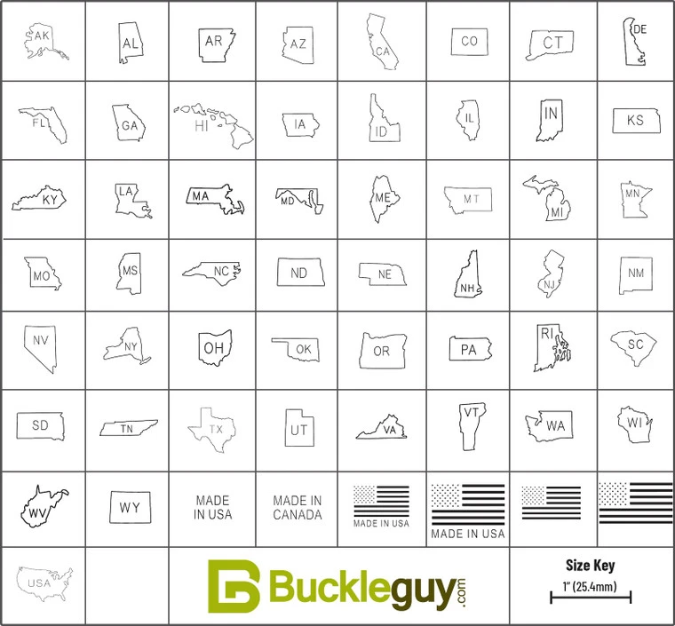 Stamping Tool, USA Outline 4 Stamping Tool, USA Outline - Image 2