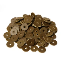 Wickett & Craig English Bridle Leather Washers, Olive, 100 Pieces