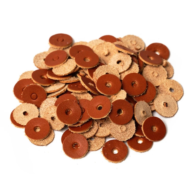 Wickett & Craig English Bridle, Leather Washers, Tan, 100 Pieces 3 Wickett & Craig English Bridle, Leather Washers, Tan, 100 Pieces