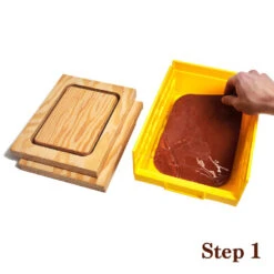 Leather Wet Mold DIY, Triangle 7" X 6.5" Leather Tray, 3 Pc Set 17 Leather Wet Mold DIY, Triangle 7" X 6.5" Leather Tray, 3 Pc Set -Buckleguy Leather Wet Molding Step 1 08018.1642013828