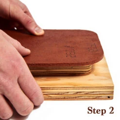 Leather Wet Mold DIY, Triangle 7" X 6.5" Leather Tray, 3 Pc Set 18 Leather Wet Mold DIY, Triangle 7" X 6.5" Leather Tray, 3 Pc Set -Buckleguy Leather Wet Molding Step 2 89543.1642013828