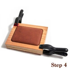 Leather Wet Mold DIY, Rectangle 7" X 5" Leather Tray, 3 Pc Set 16 Leather Wet Mold DIY, Rectangle 7" X 5" Leather Tray, 3 Pc Set -Buckleguy Leather Wet Molding Step 4 43520.1606924216