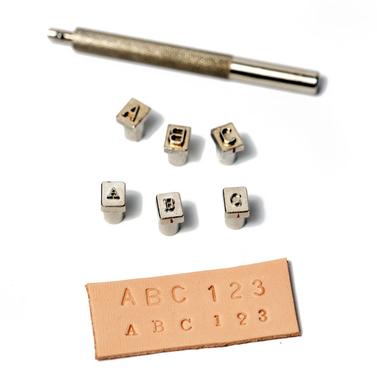 Alphabet Leather Stamp Set, Multiple Sizes 4 Alphabet Leather Stamp Set, Multiple Sizes - Image 2