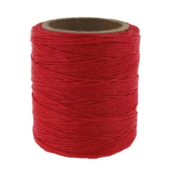 Maine Thread, Twisted Waxed Cord, 70 Yard Spool, Flame Red