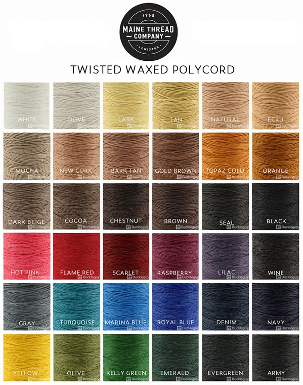 Maine Thread, Twisted Waxed Cord, 70 Yard Spool, Black - Image 3