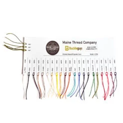 Maine Thread, Braided Waxed Cord, Color & Size Card